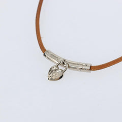 Hermes Annee Mediterranee Cadena Charm Necklace Metal and Leather
