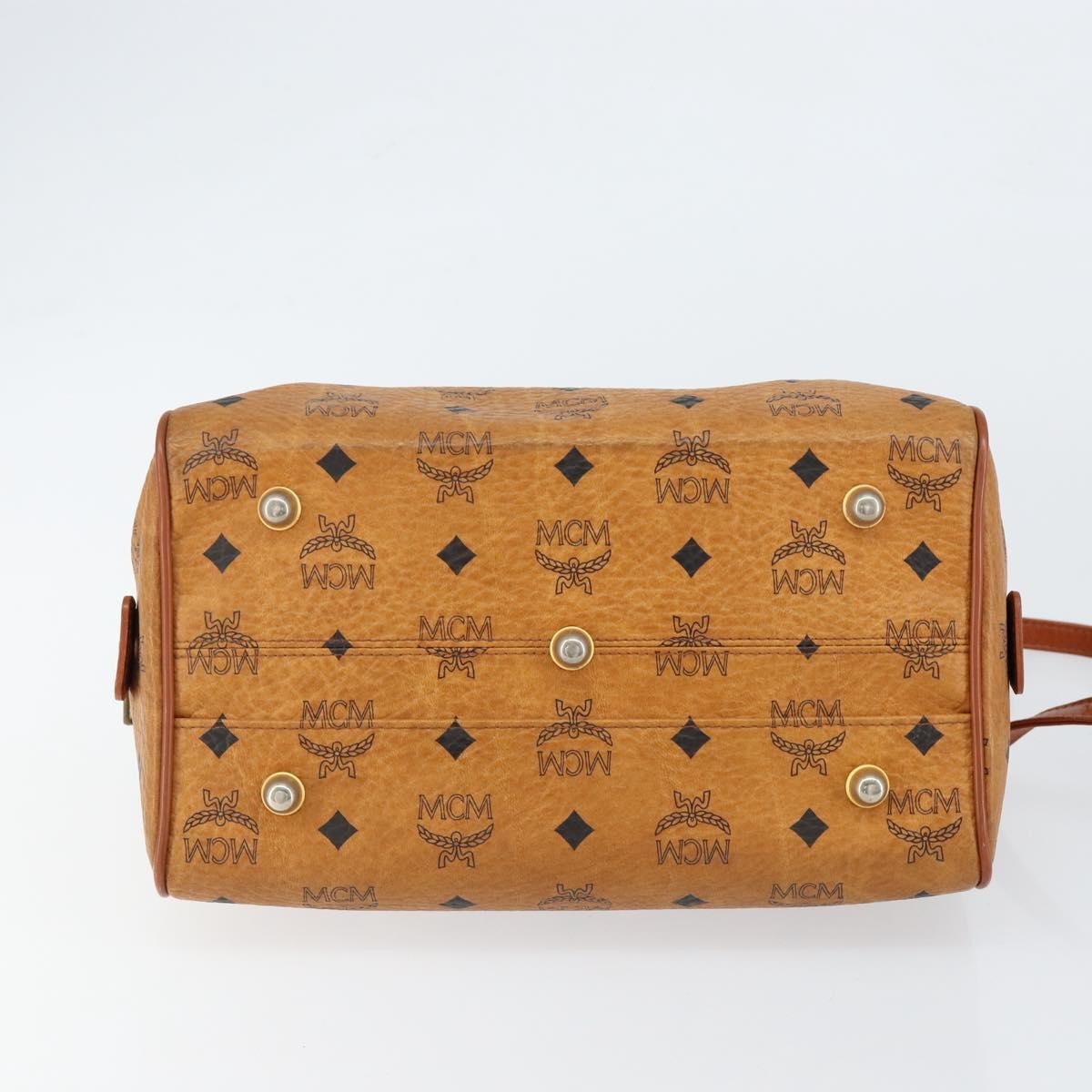 MCM Visetos Handbag Canvas and Leather