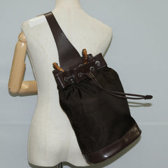 Gucci Vintage Bamboo Sling Backpack Nylon