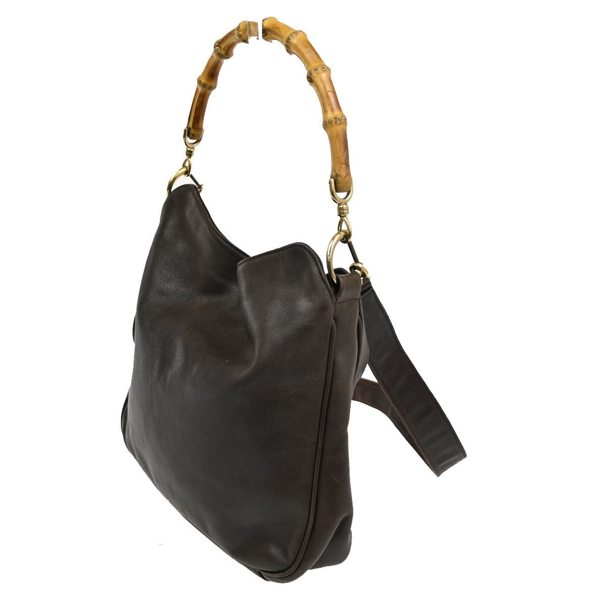 Gucci Vintage Bamboo Shoulder Bag Leather