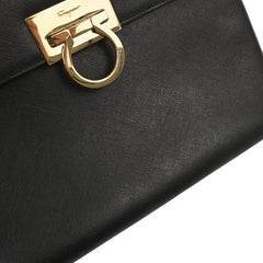 Salvatore Ferragamo Convertible Top Handle Bag Leather