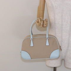 Prada Bauletto Bag Canvas with Leather