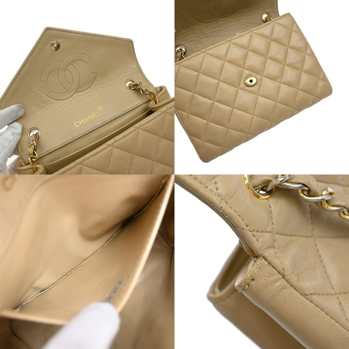 Chanel Vintage Envelope Flap Bag Quilted Lambskin