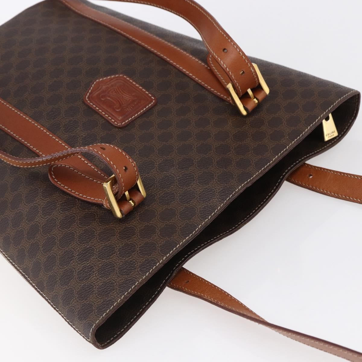 Celine Vintage Macadam Tote bag Canvas and Leather