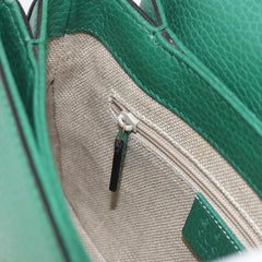 Gucci Interlocking Chain Crossbody Bag Leather