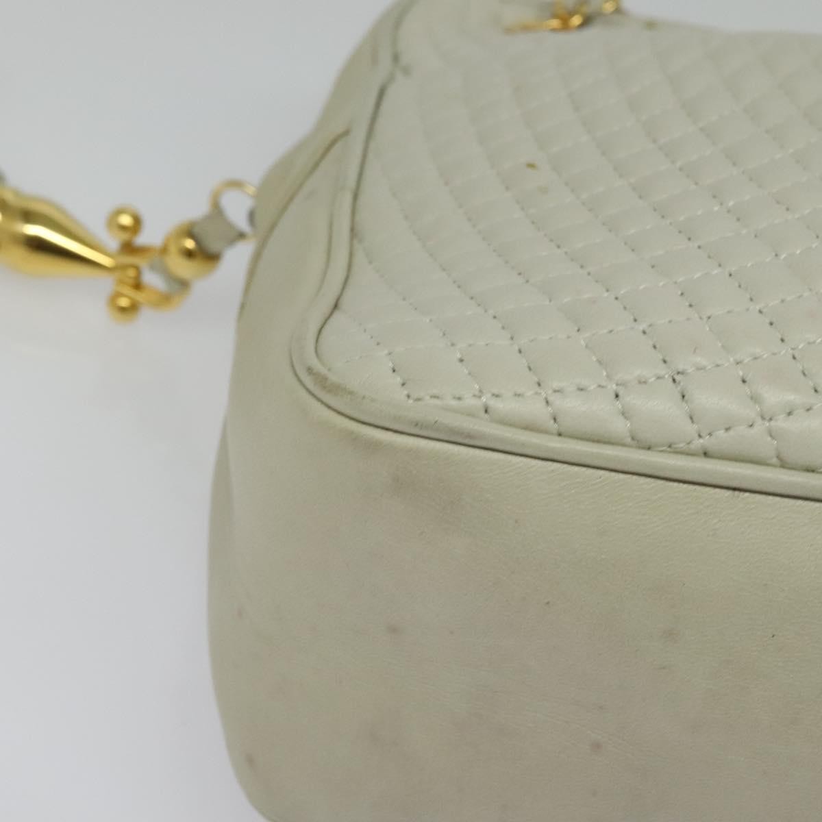 Bally Vintage Chain Shoulder Bag Quilted Leather