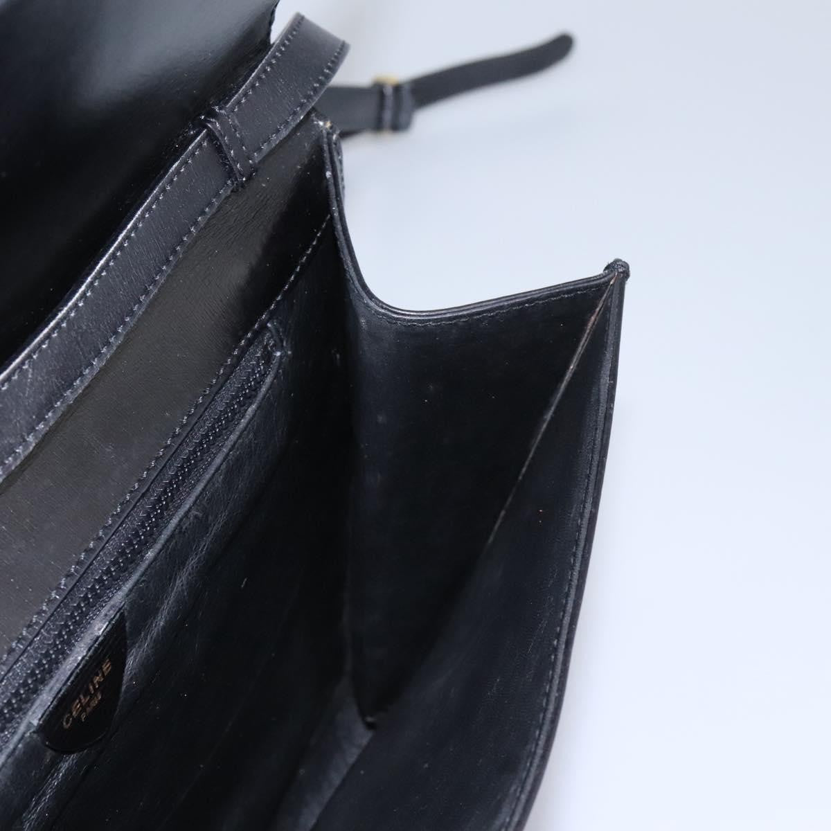 Celine Vintage Circle Logo Crossbody Bag Leather