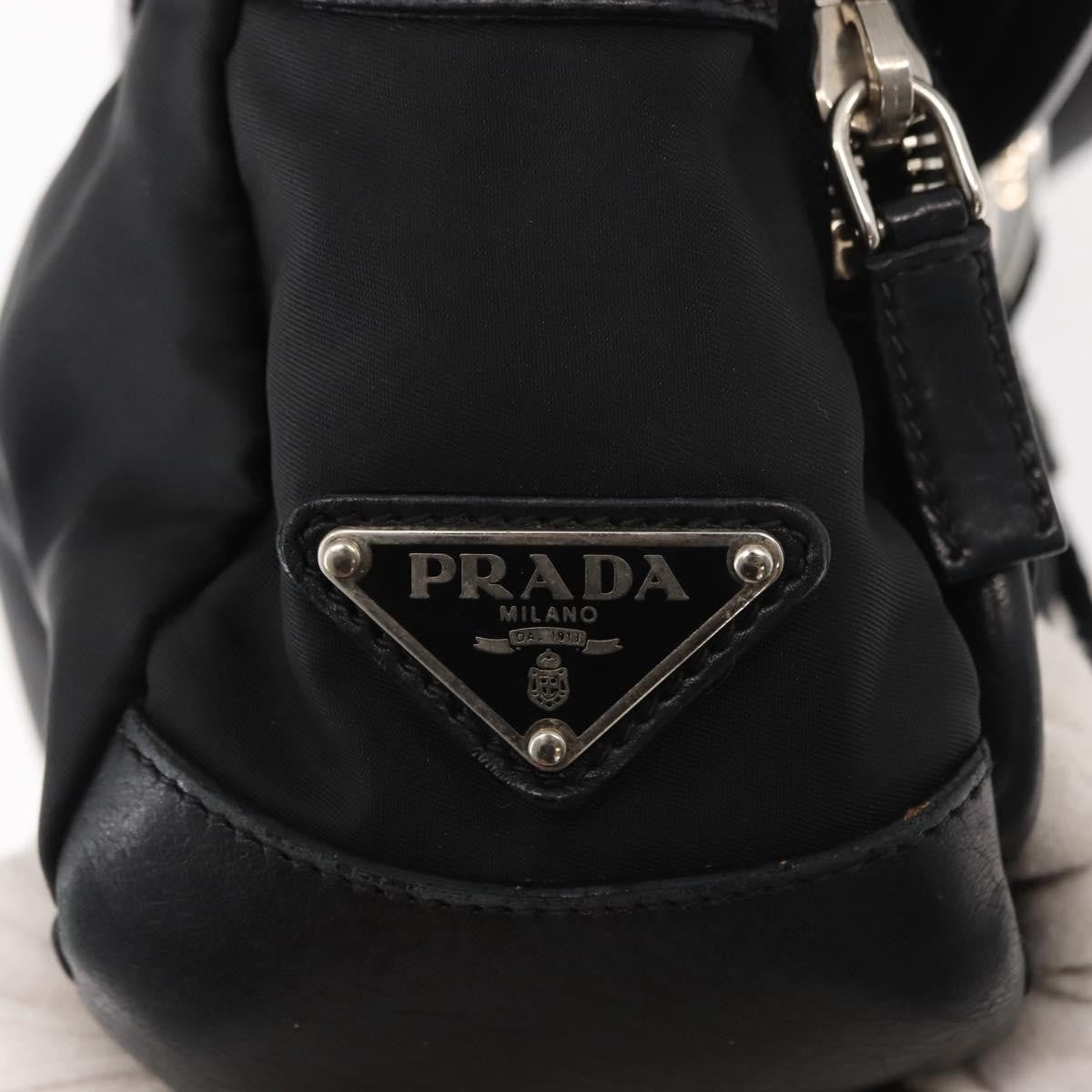 Prada Double Pocket Buckle Flap Bag Tessuto with Leather