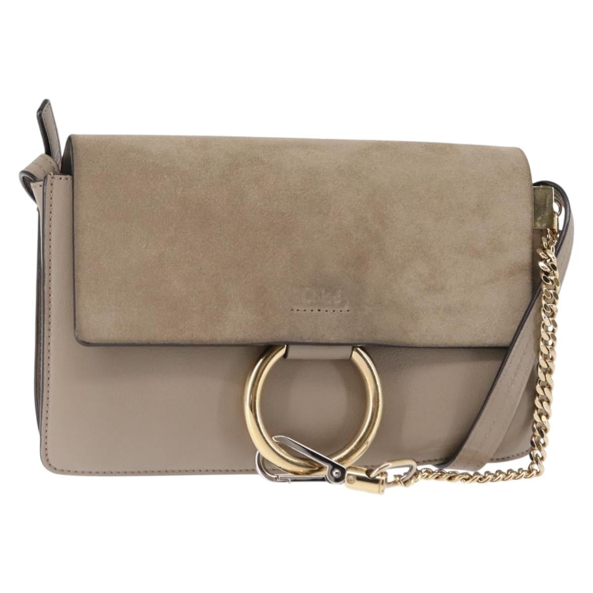 Chloe Faye Shoulder Bag Leather and Suede