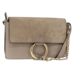 Chloe Faye Shoulder Bag Leather and Suede