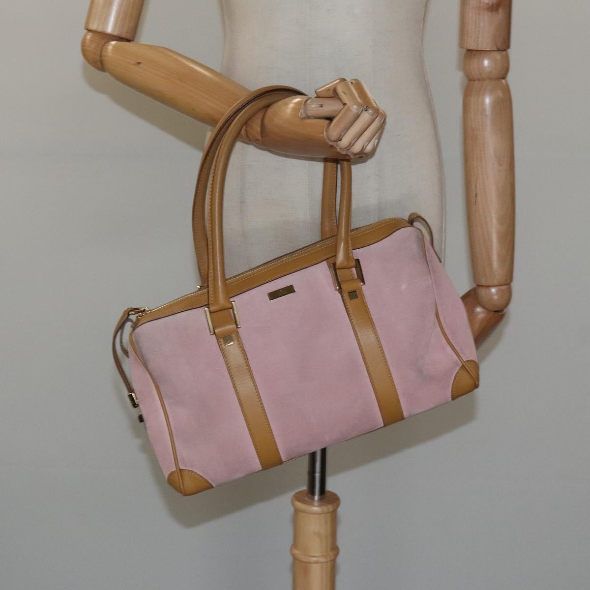 Gucci Vintage Zip Boston Bag Suede