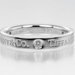Tiffany & Co. Flat Ring Platinum / 3P Diamond