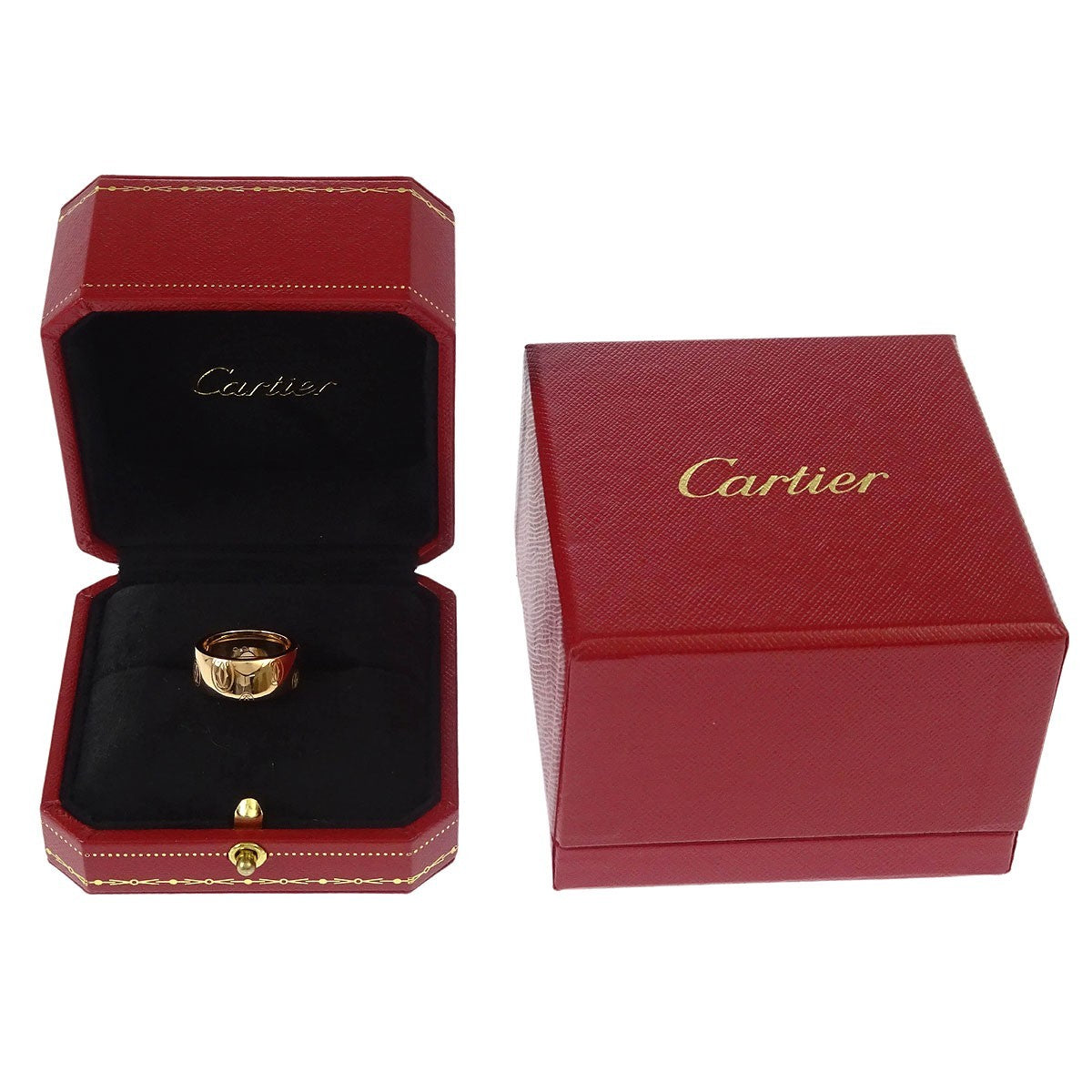 Cartier C de Cartier Happy Birthday Band Ring 18K Rose Gold