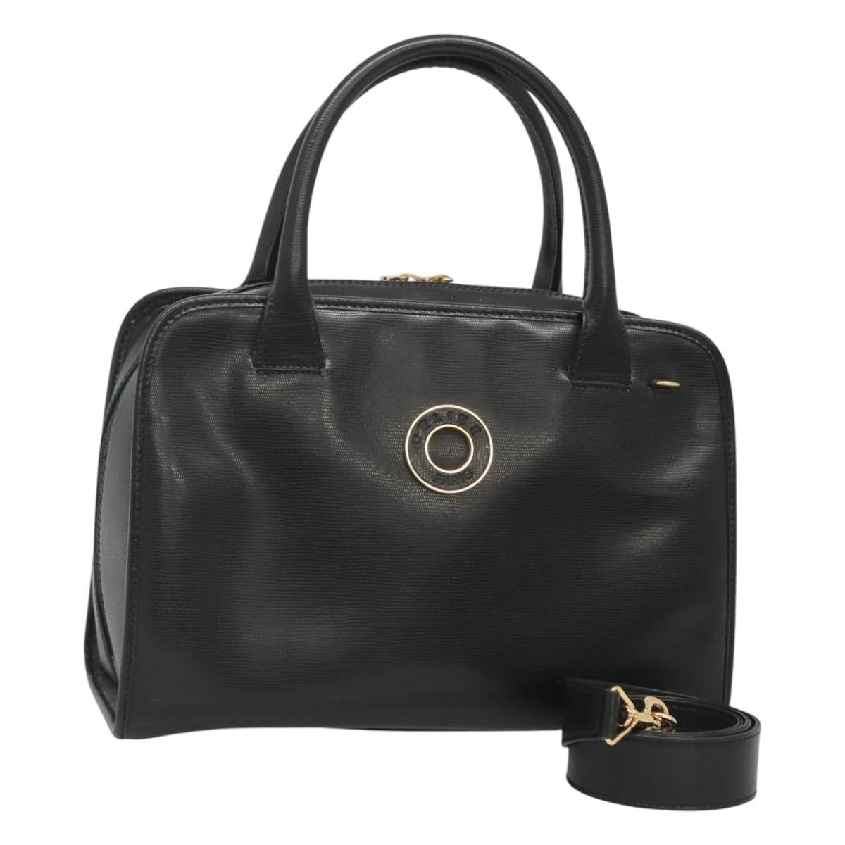 Celine Circle Logo Handbag Leather