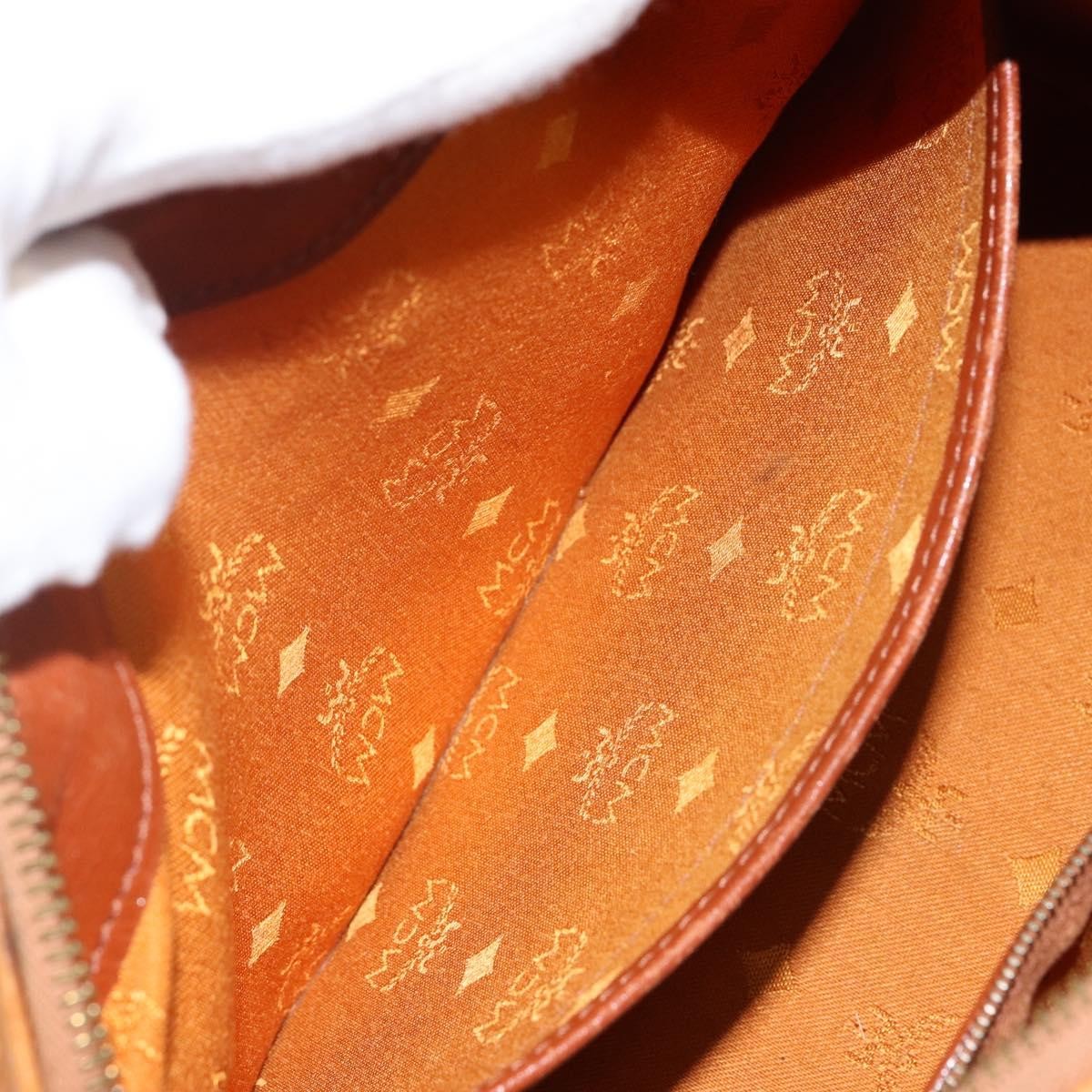 MCM Visetos Handbag Canvas and Leather