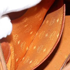 MCM Visetos Handbag Canvas and Leather