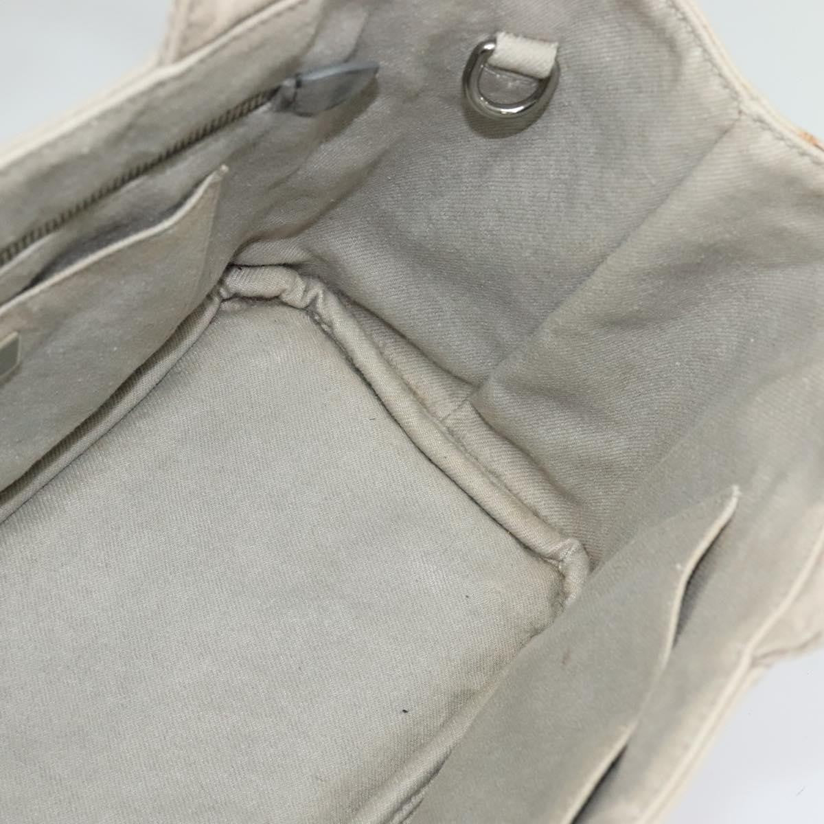 Prada Canapa Convertible Tote Rhinestone Embellished Denim