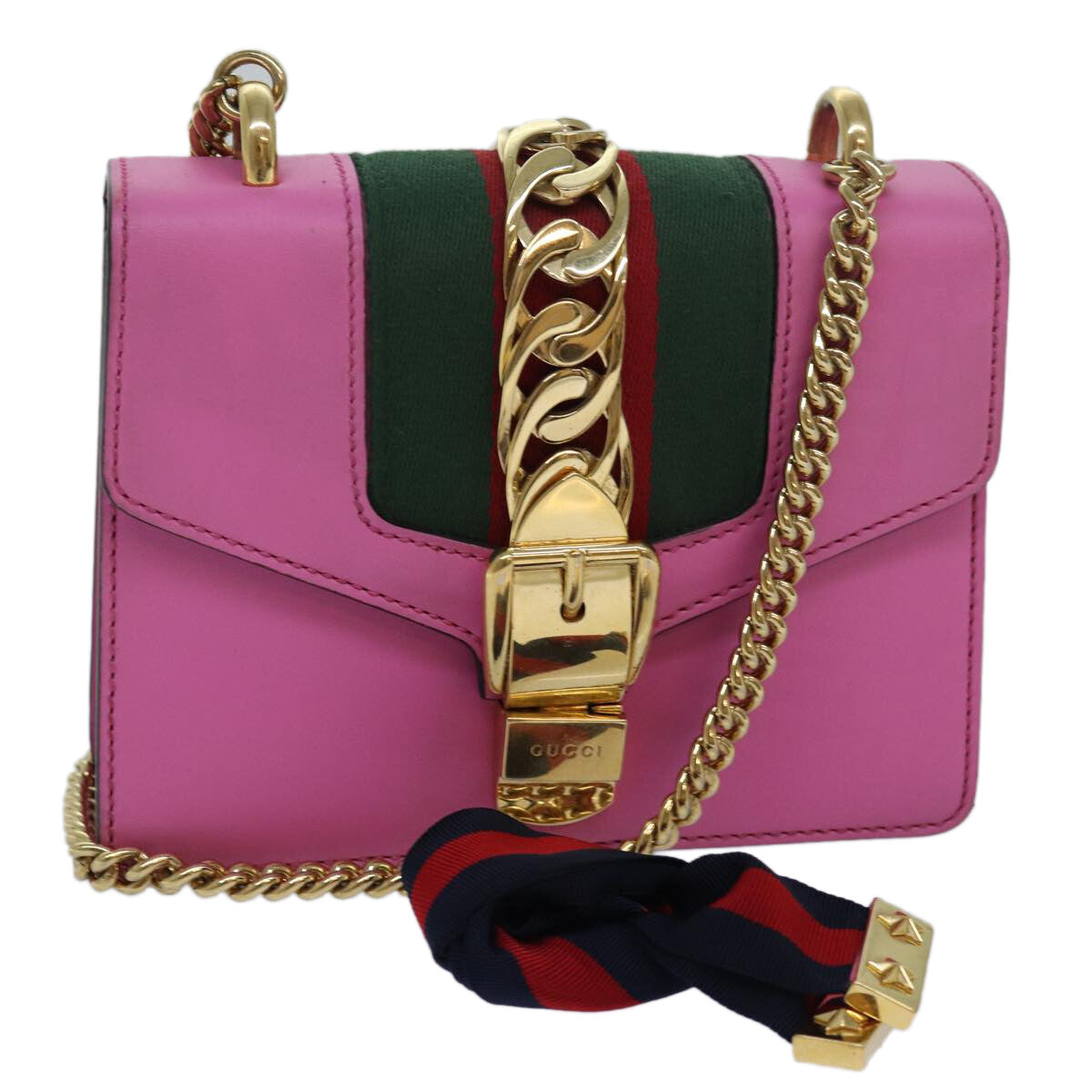 Gucci Sylvie Chain Shoulder Bag Leather