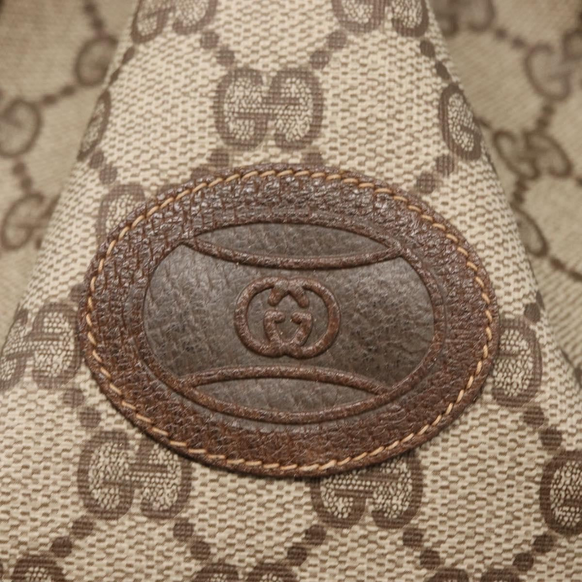 Gucci Drawstring Shoulder Bag GG Canvas with Leather