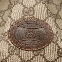 Gucci Drawstring Shoulder Bag GG Canvas with Leather