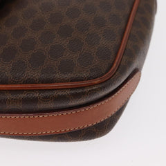 Celine Vintage Macadam Shoulder Bag Canvas and Leather