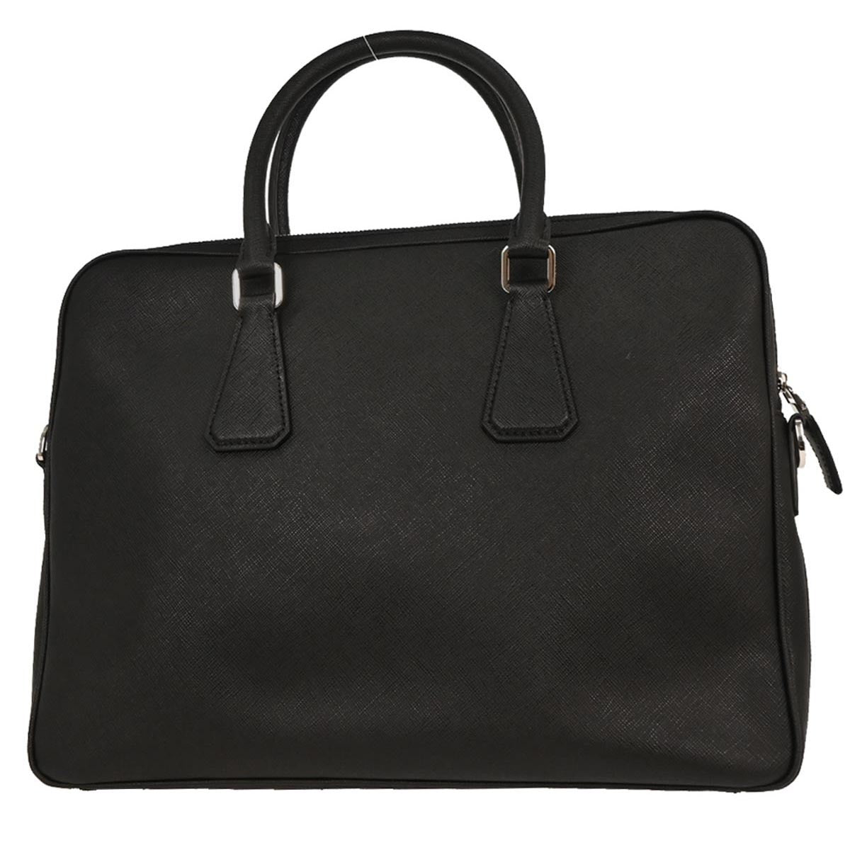 Prada Convertible Zip Around Briefcase Saffiano Leather