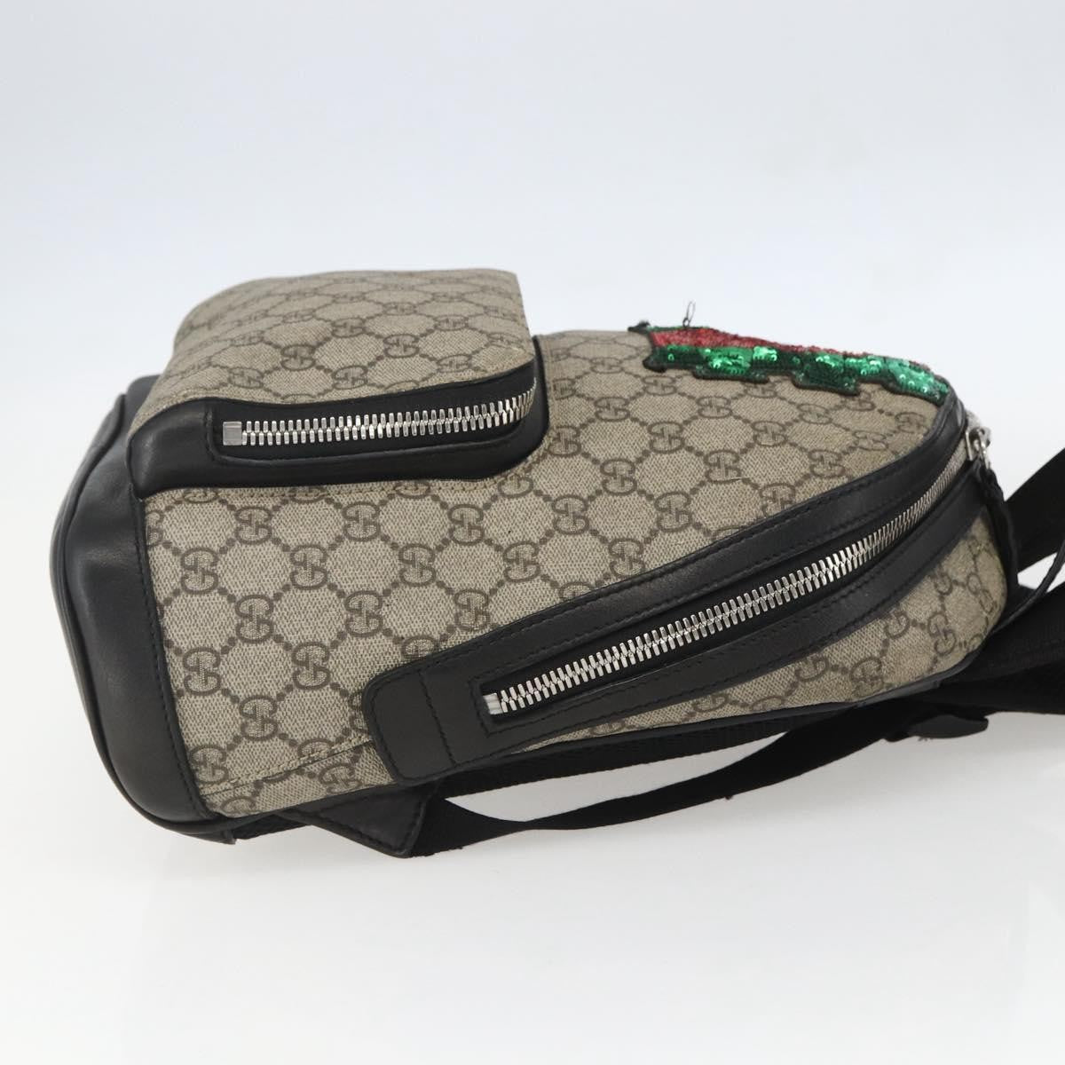 Gucci Zip Pocket Backpack Embellished GG Coated Canvas