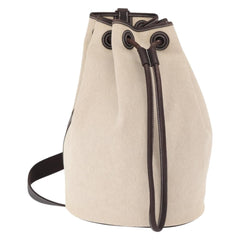 Hermes Sac Marin Recif Drawstring Bag Toile with Leather