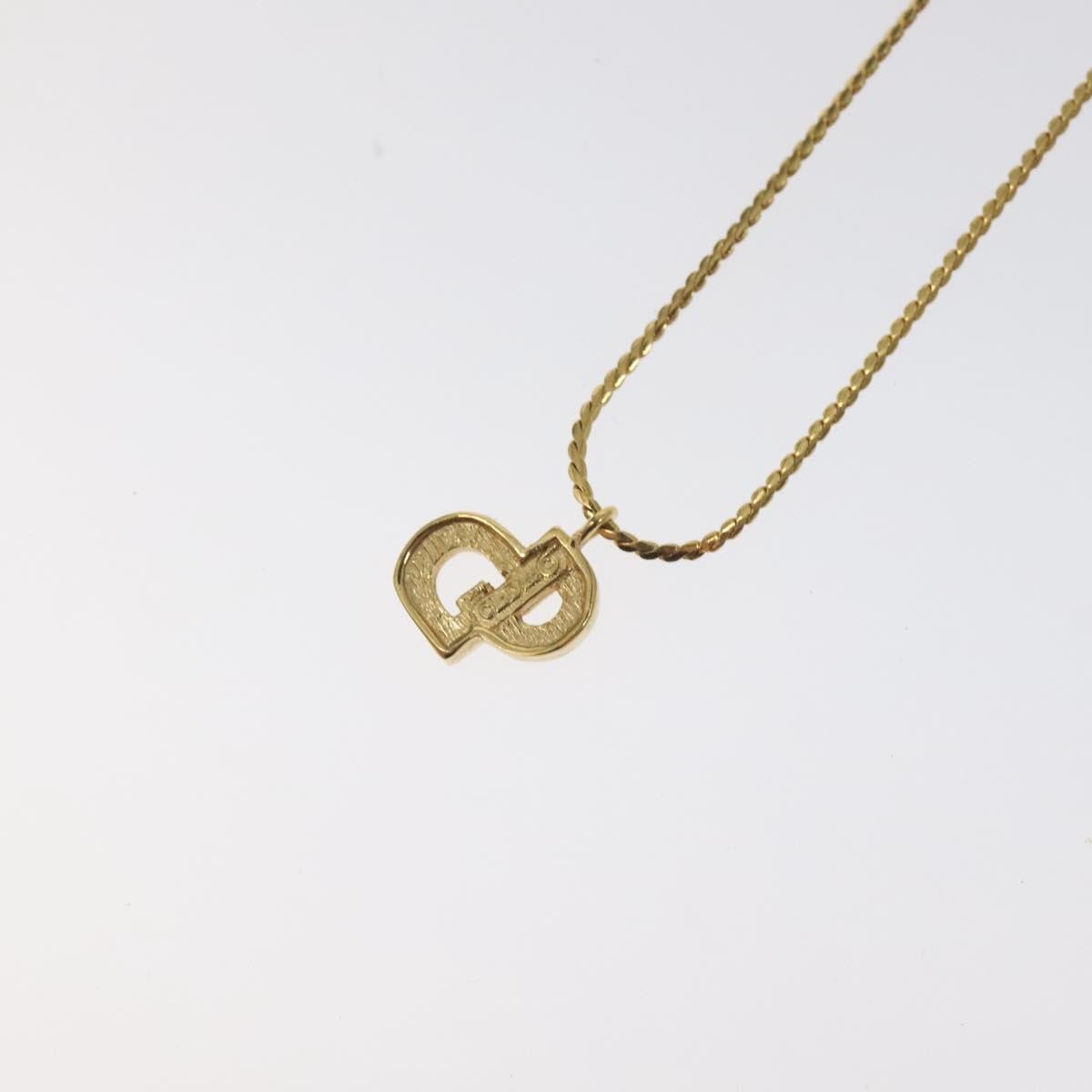 Christian Dior CD Pendant Necklace Metal