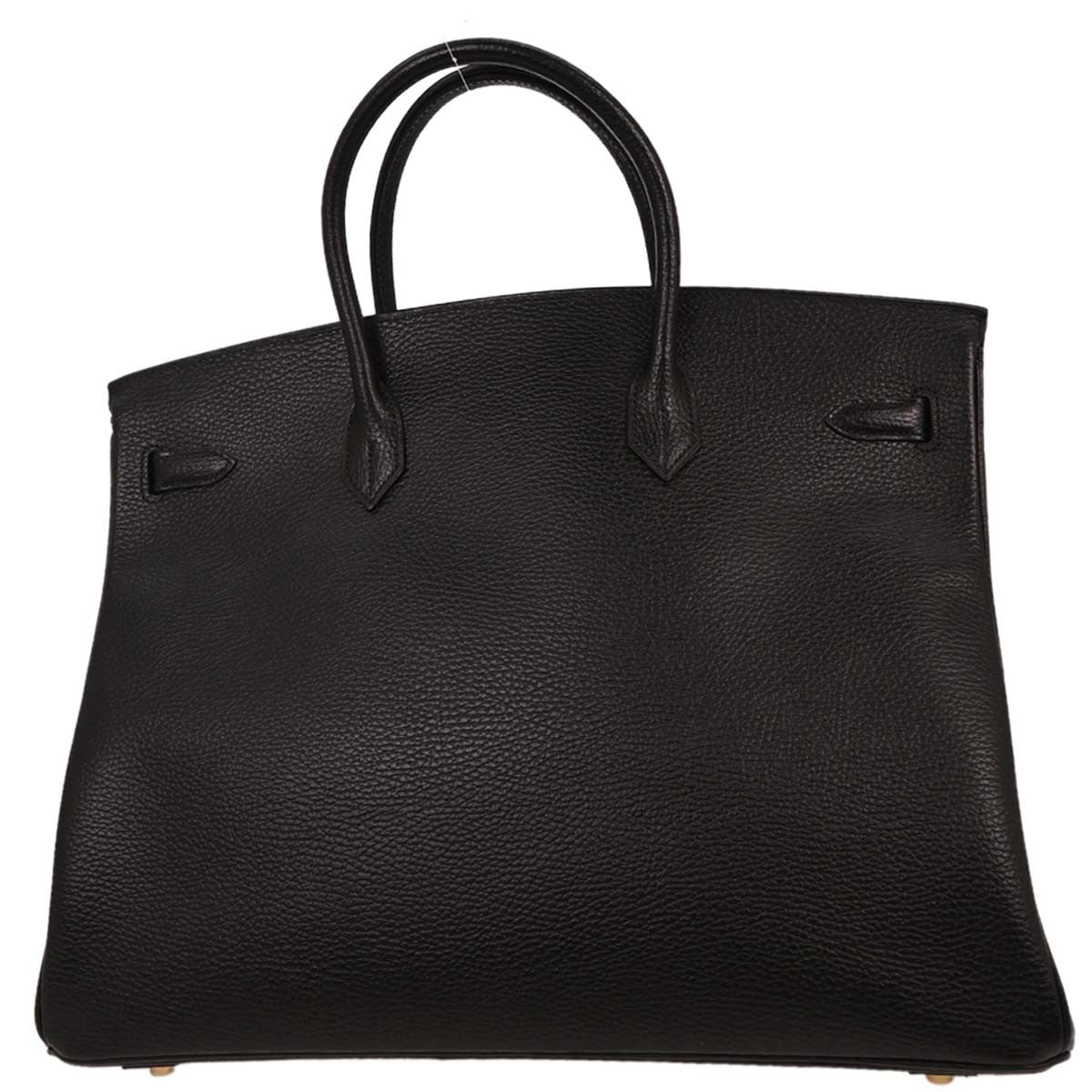 Hermes Birkin Handbag Black Ardennes with Gold Hardware