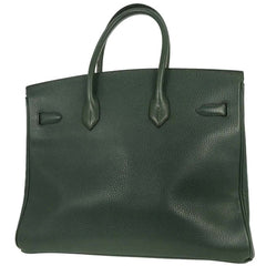 Hermes Birkin Handbag Green Ardennes with Gold Hardware