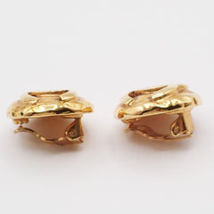 Chanel Vintage Round CC Clip-On Earrings Metal