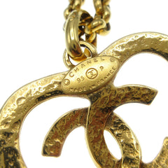 Chanel CC Heart Pendant Necklace Metal