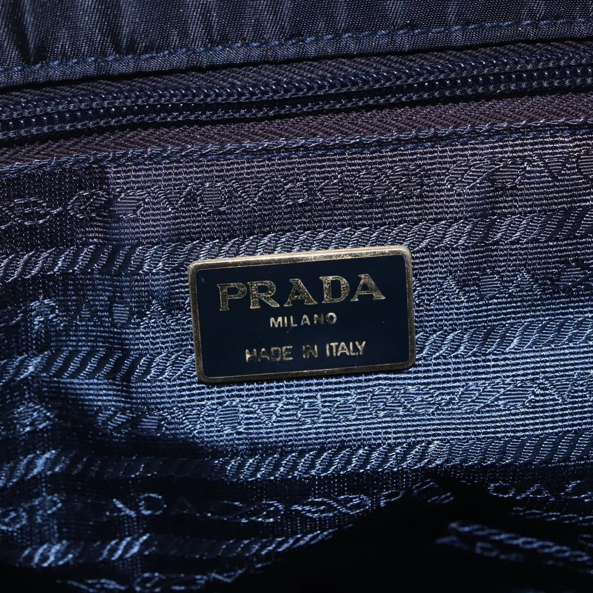 Prada Front Pocket Zip Tote Tessuto