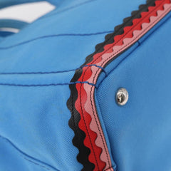 Prada Canapa Convertible Tote Canvas with Applique