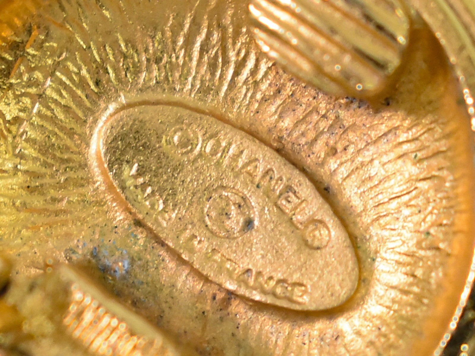 Chanel CC Round Earrings Metal