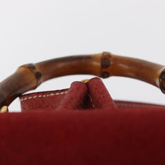 Gucci Vintage Bamboo Backpack Suede