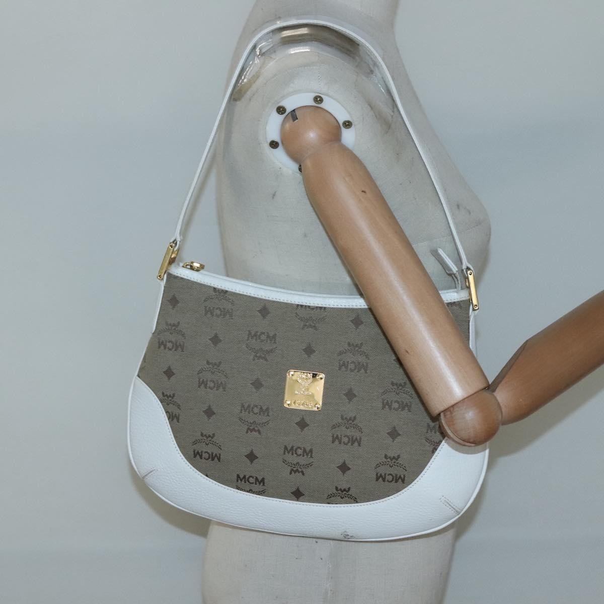 MCM Visetos Handbag Canvas and Leather