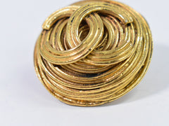 Chanel Vintage Round CC Clip-On Earring Metal