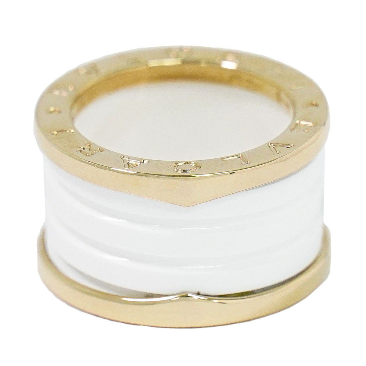 Bvlgari B.Zero1 Three Band Ring 18K Yellow Gold and Ceramic