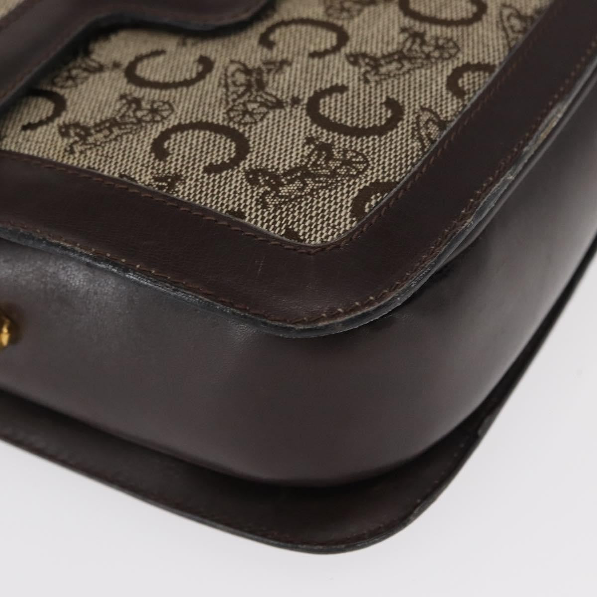 Celine Vintage C Sulky Horsebit Shoulder bag Canvas and Leather