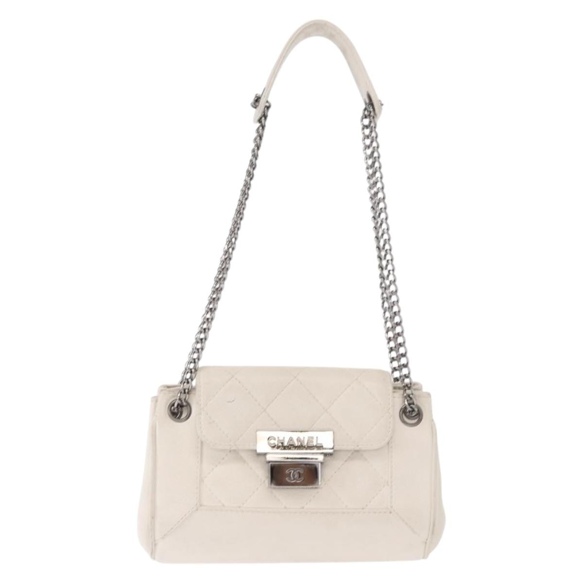 Chanel Accordion Push Lock Flap Bag Quilted Caviar