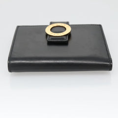 Celine Circle Logo Compact Wallet Leather