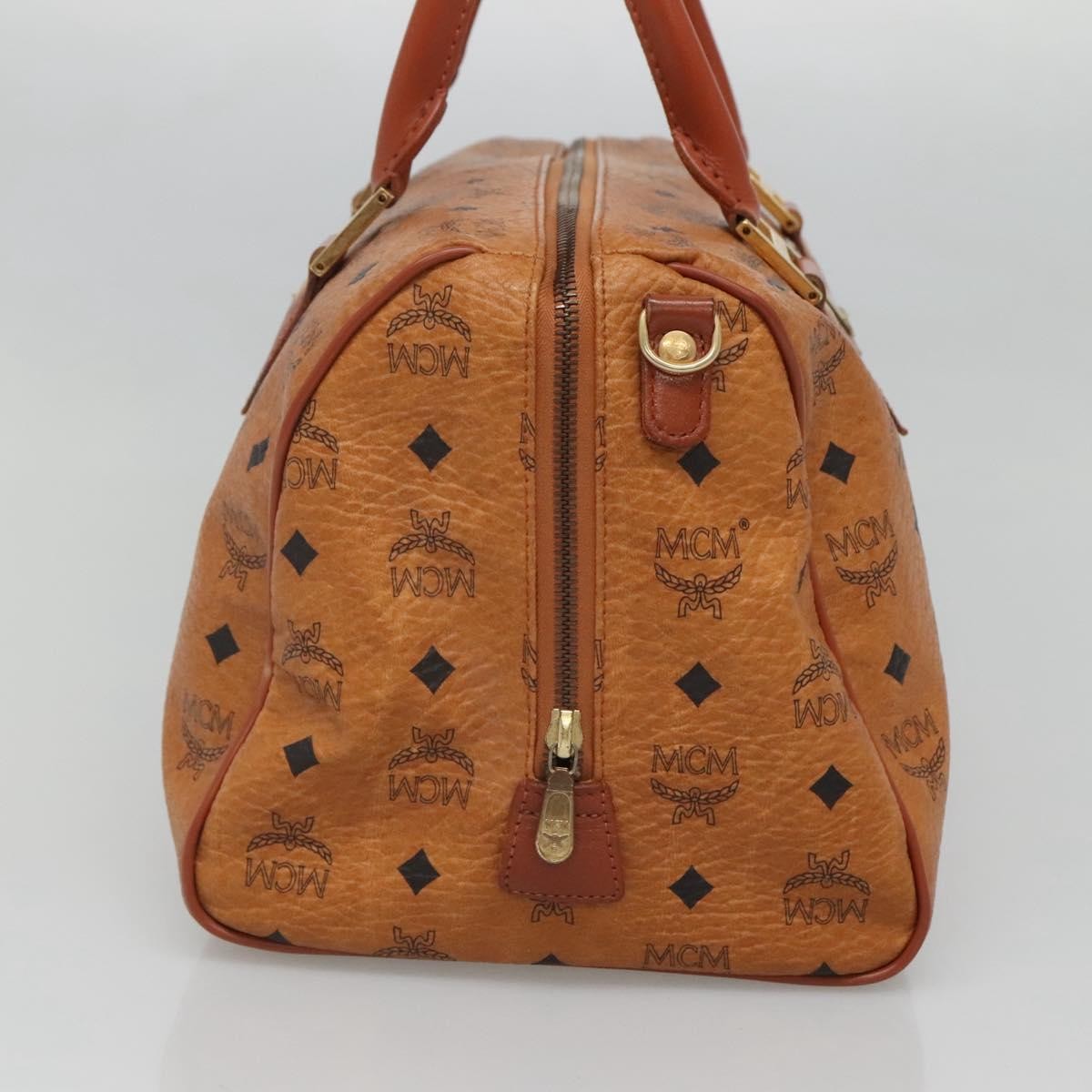 MCM Visetos Handbag Canvas and Leather