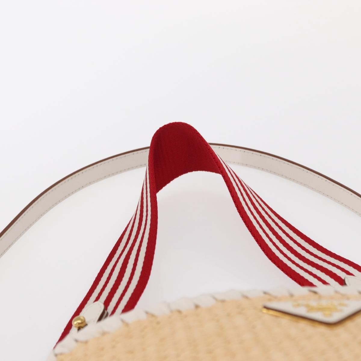 Prada Bucket Bag Woven Raffia with Leather