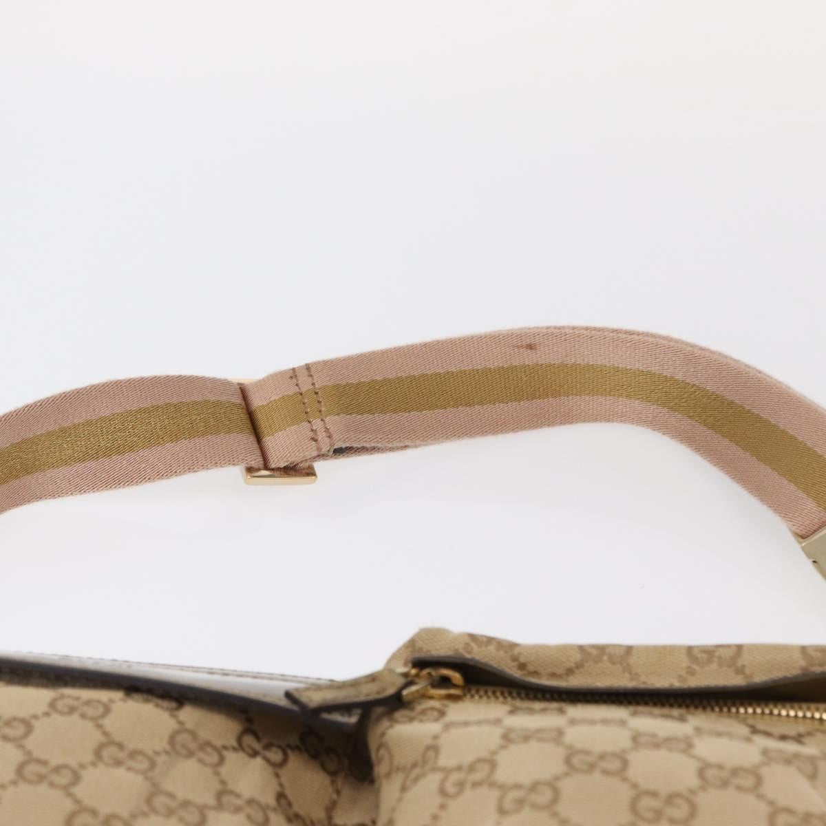 Gucci Vintage Double Belt Bag GG Canvas with Leather