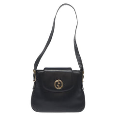 Gucci Vintage Flap Shoulder Bag Leather