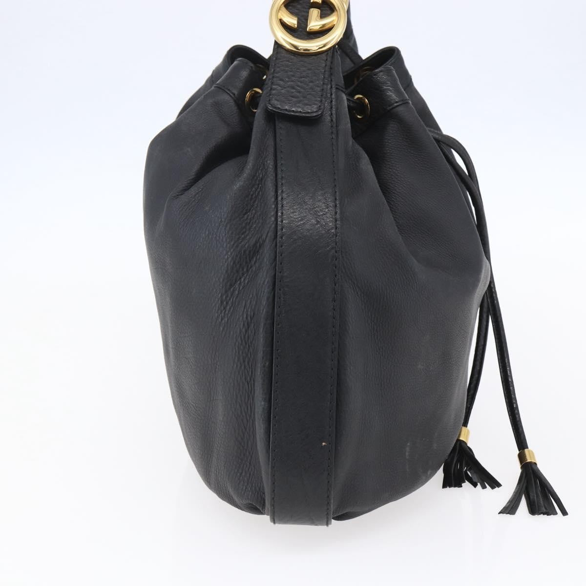Gucci Interlocking Icon Drawstring Hobo Leather