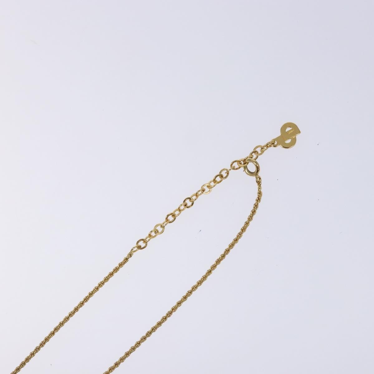 Christian Dior CD Round Pendant Necklace Metal