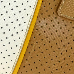 Prada Barrel Bag Perforated Saffiano Leather